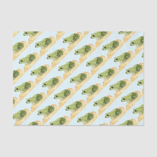 Papier Mousseline Grenouille verte (Recto)
