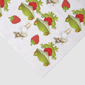 Papier Mousseline Grenouilles en papier de tissus Poulet fraise (Détail)
