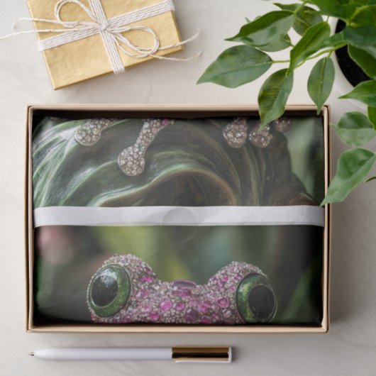Papier Mousseline Grenouilles et diamants1 (Cadeau)