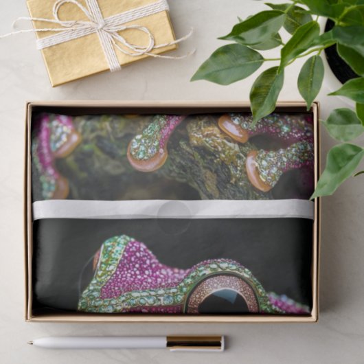 Papier Mousseline Grenouilles et diamants2 (Cadeau)