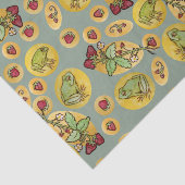 Papier Mousseline Grenouilles et fraises (Détail)