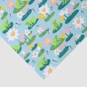 Papier Mousseline Grenouilles et Lily Pads BABY SHOWER mignon Enfant (Détail)