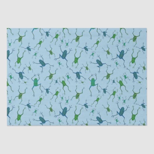 Papier Mousseline Grenouilles Sauter pour la joie (Recto)