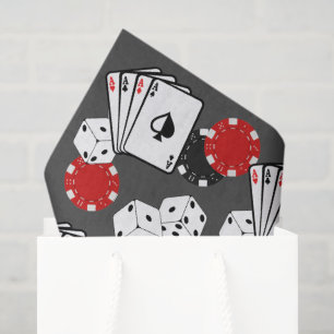Papier Mousseline Grey Casino Poker Partie papier