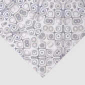 Papier Mousseline Grey et Lilac Mandala Motif (Détail)