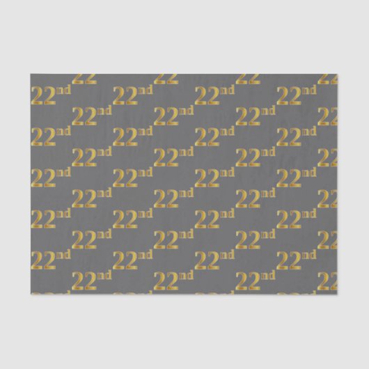 Papier Mousseline Grey, Faux Gold 22e (Vingt-Deuxième) (Recto)