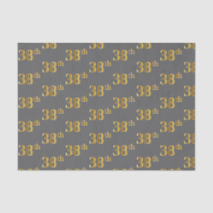 Papier Mousseline Grey, Faux Gold 38e (Trente-Huitième)