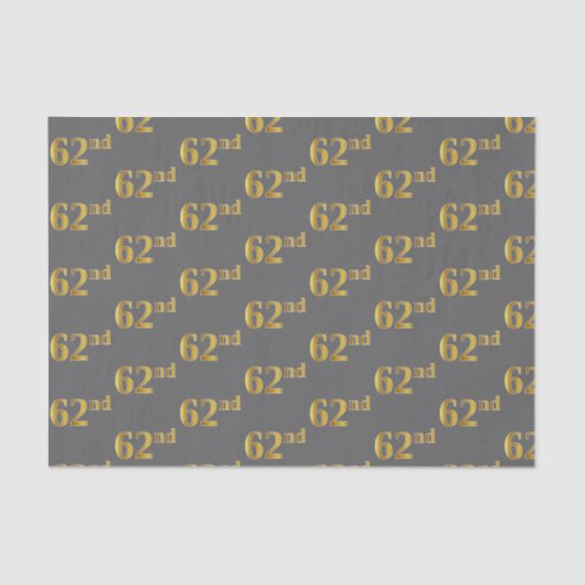 Papier Mousseline Grey, Faux Gold 62e (Soixante-deuxième) (Recto)