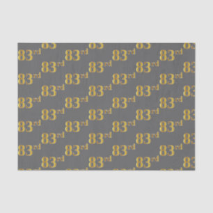 Papier Mousseline Grey, Faux Gold 83e (Quatre-vingt-troisième)