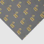 Papier Mousseline Grey, Faux Gold 8th (Huitième) Event Tissue Paper (Détail)