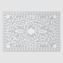 Grey Traditional Bone Inlay Decoupage Paper