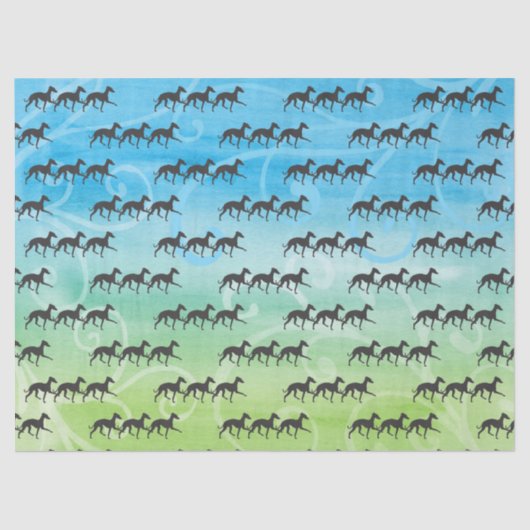 Papier Mousseline Greyhound italien (Recto)