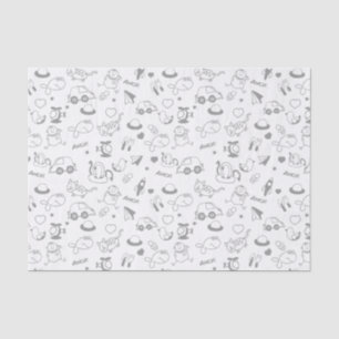 Papier Mousseline Griffonnages de bébé