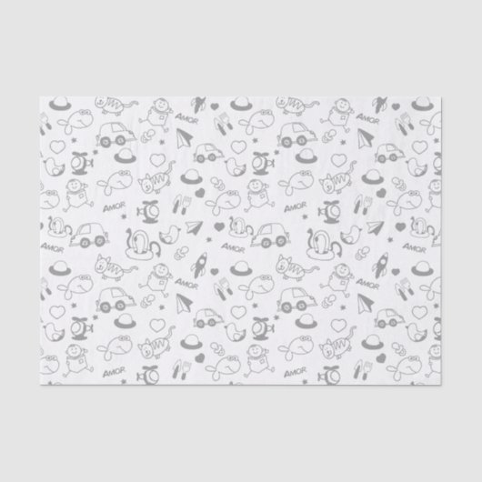 Papier Mousseline Griffonnages de bébé (Recto)