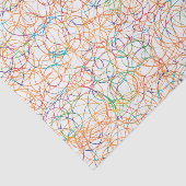 Papier Mousseline Griffonnages multicolores (Détail)