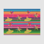 Papier Mousseline Grille Blanche Serape Mexicaine Mexique Noël (Recto)