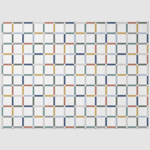 Papier Mousseline Grille colorée avec espace négatif Art Nouveau