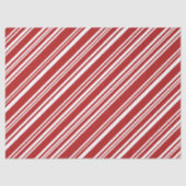 Papier Mousseline Grille de menthe moderne rouge et blanche (Recto)