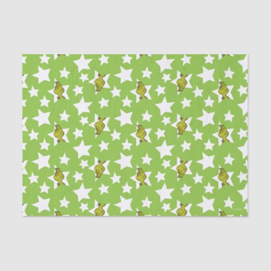 Papier Mousseline Grinch Peeking Star Pattern (Recto)