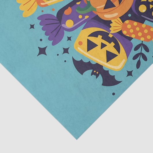 Papier Mousseline Grinning Jack-O'Lanterns Éffrayant Candy Halloween (Détail)