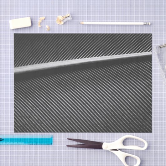 Papier Mousseline Gris argenté élégant texture lignes géométriques (Artisanat)