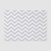 Papier Mousseline Gris & Blanc Chevron Épais Mariage Anniversaire V1 (Recto)