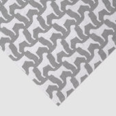Papier Mousseline Gris de motif de silhouettes de chien de boxeur (Détail)