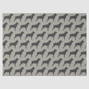Papier Mousseline Gris de motif de silhouettes de rottweiler