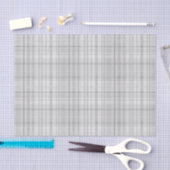 Papier Mousseline Gris et blanc Tartan Plaid Motif Imprimer (Artisanat)