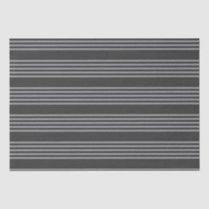 Papier Mousseline Gris et charbon de bois cinq bandes motif
