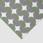 Papier Mousseline Gris et vert Sage milieu du siècle moderne Vave (Détail)