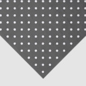 Papier Mousseline Gris foncé à pois blancs (Détail)