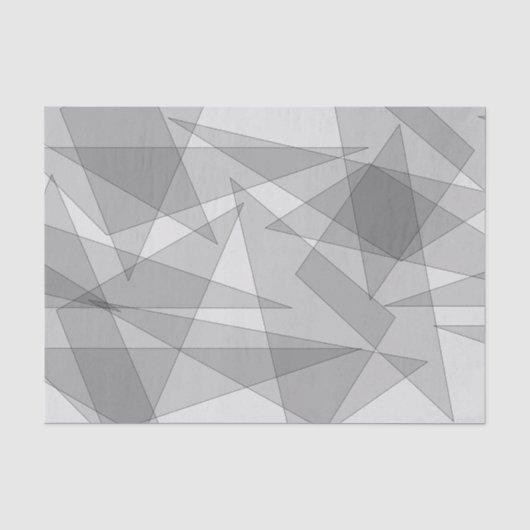 Papier Mousseline Gris géométrique (Recto)