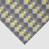 Papier Mousseline Gris Jaune tendance Chic Diamond Motif géométrique (Détail)