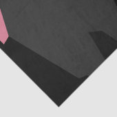 Papier Mousseline Gris rose et Abstrait noir (Détail)