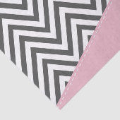 Papier Mousseline Gris Zigzag, Gris Chevron, Motif Zigzag, Rose (Détail)