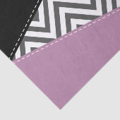 Papier Mousseline Gris Zigzag, Gris Chevron, Motif Zigzag, Violet (Détail)