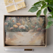 Papier Mousseline Grizzly Bear in a Forest Meadow with Flowers (Cadeau)