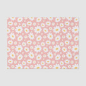 Papier Mousseline Groovy Blush Boho Daisy Floral Garden Pattern (Recto)