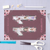 Papier Mousseline Gros 11e anniversaire fille photo Collage Fleur ro (Artisanat)