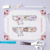 Papier Mousseline Gros 11e anniversaire fille photo Collage Fleur ro (Artisanat)