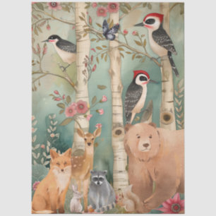 Papier Mousseline Gros animaux forestiers