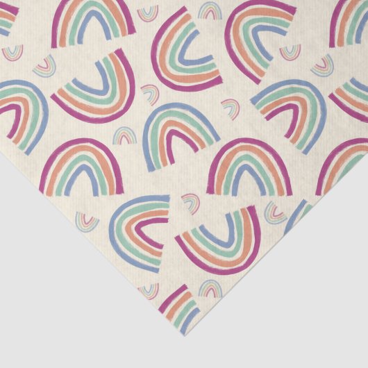 Papier Mousseline Gros arc-en-ciel confetti (Détail)