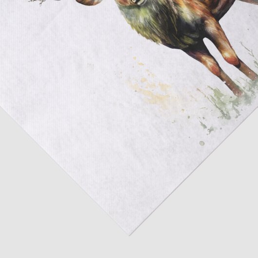 Papier Mousseline Gros Cerf Raté (Détail)