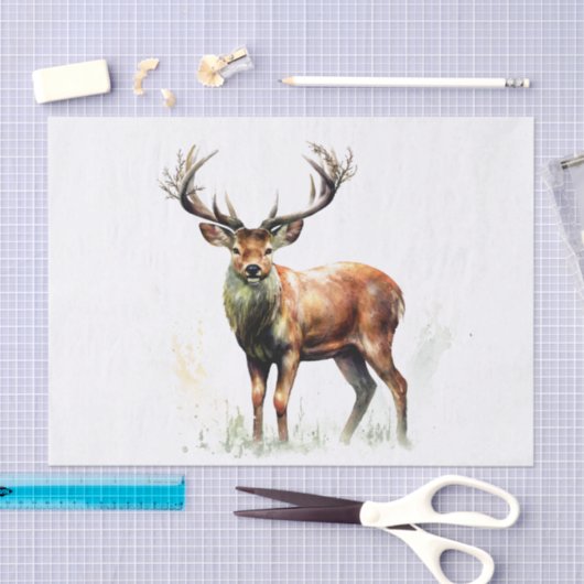 Papier Mousseline Gros Cerf Raté (Artisanat)