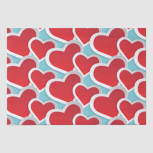 Papier Mousseline Gros coeur gras dans un Motif répétitif