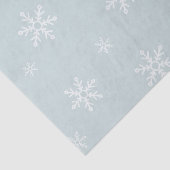 Papier Mousseline Gros flocons de neige sur Icy Blue (Détail)