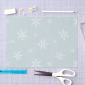 Papier Mousseline Gros flocons de neige sur Icy Blue (Artisanat)