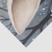 Papier Mousseline Gros lapin de forêt de bois et découpage de fleurs (Détail)