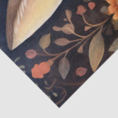 Papier Mousseline Gros lapin de forêt de bois et découpage de fleurs (Détail)